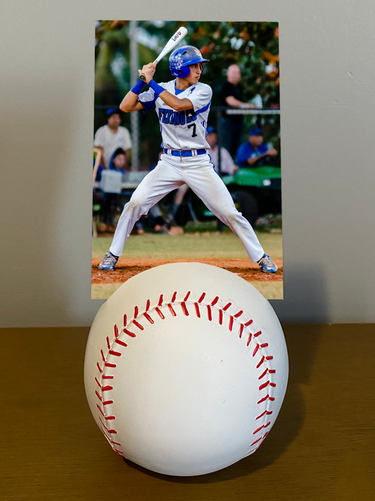 disPLAY BALL: Baseball Photo Holder/Display Stand