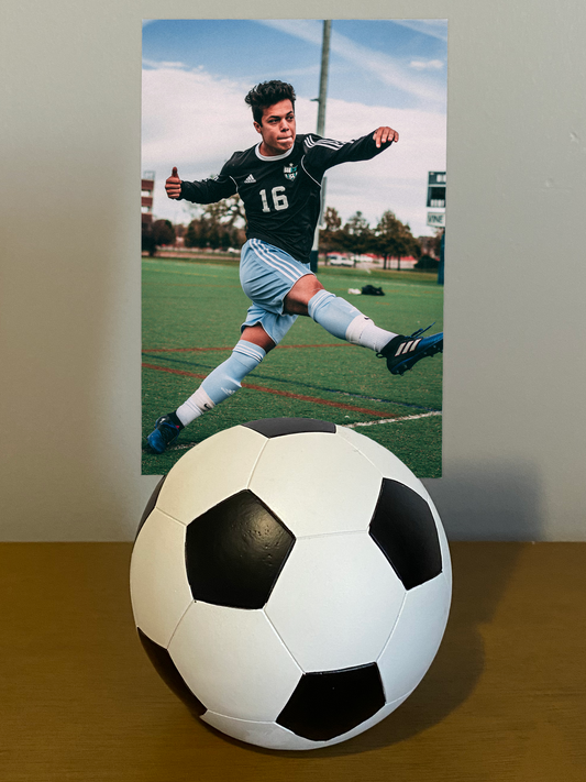 disPLAY BALL: Soccer Photo Holder/Display Stand